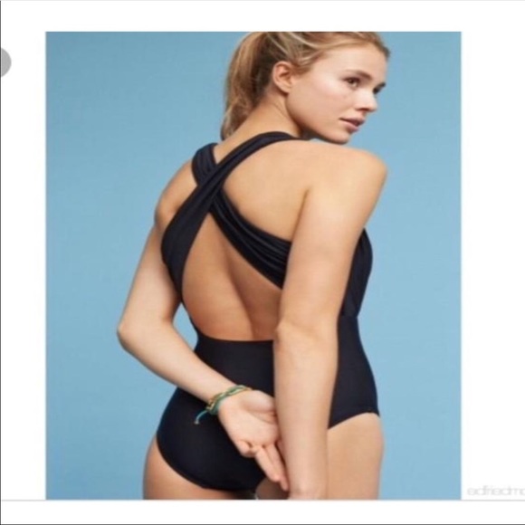 Anthropologie Allihop Zinnia Plunge One Piece Swim - Picture 3 of 8